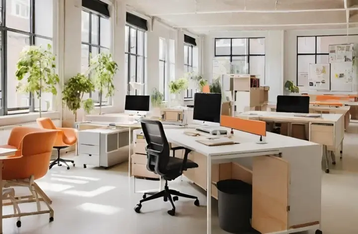 Operational-ready managed office workspace configured as a