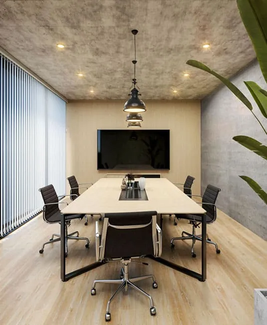 Modern layout showcasing a managed office workspace