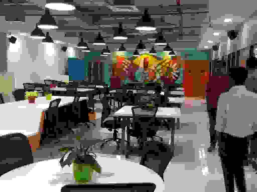 Interior view of a managed office workspace