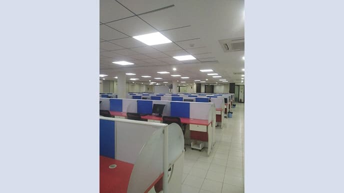 High-end business setting highlighting managed office workspace