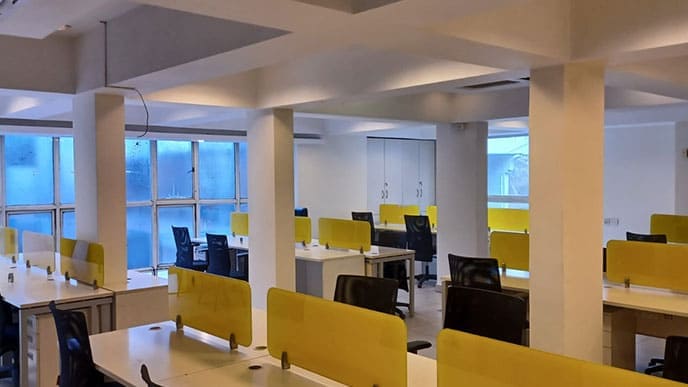 Interior view of a office upkeep