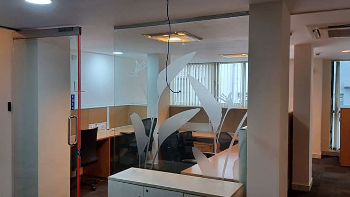 Well-maintained corporate guest house facility space reflecting