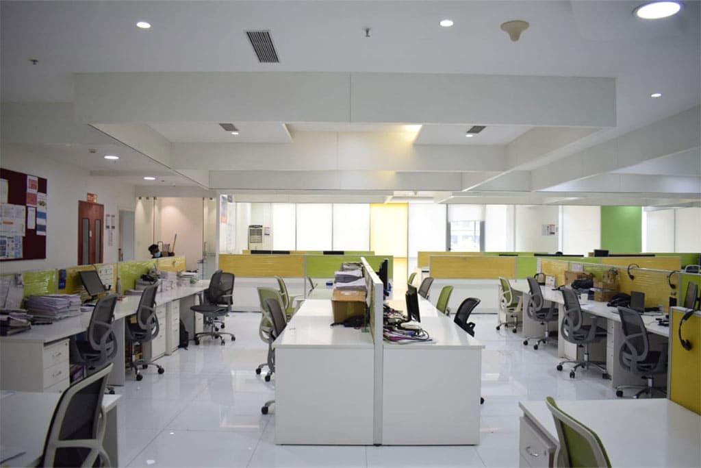 Interior view of a office upgrade transformation
