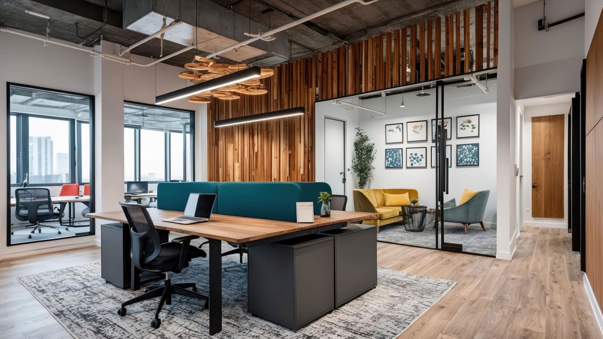 Interior view of a office upkeep