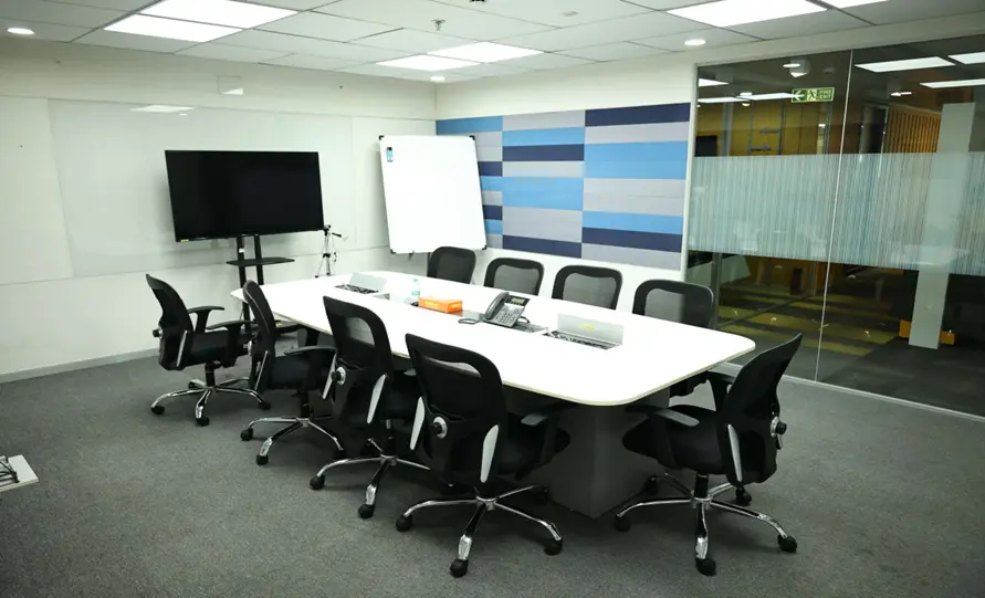 Interior view of a managed office workspace